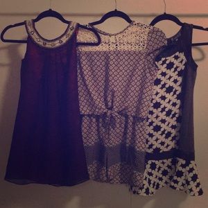 2 long shirts/ short dresses. 1 romper